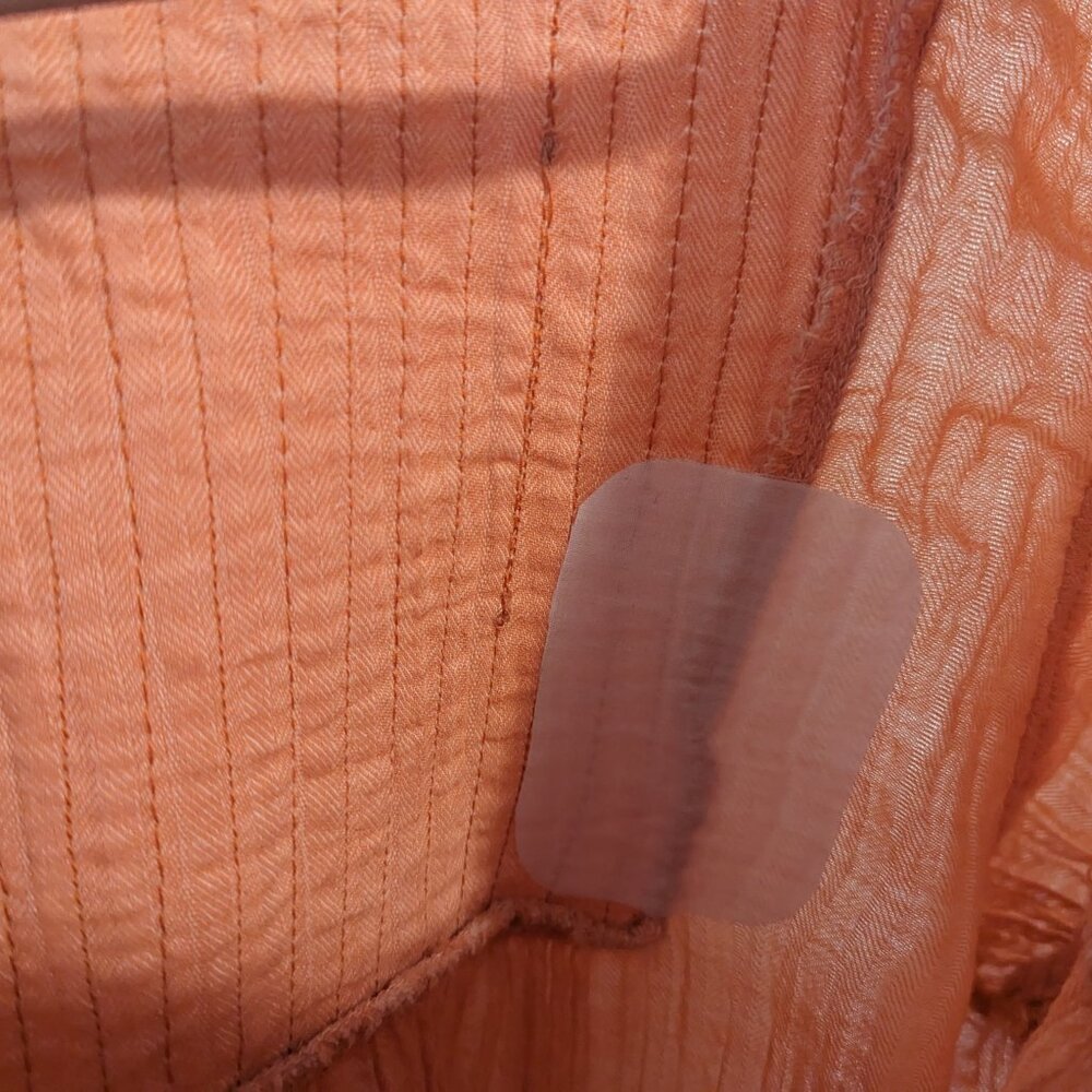 We The Free Soft Orange "Sand Dune" Cotton Long-Sleeve Henley Tunic - Picture 11 of 13